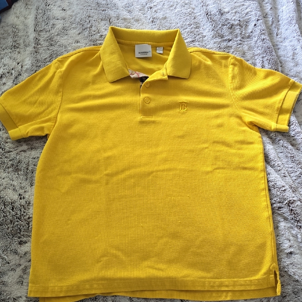Burberry Yellow Polo Shirt Classic Style